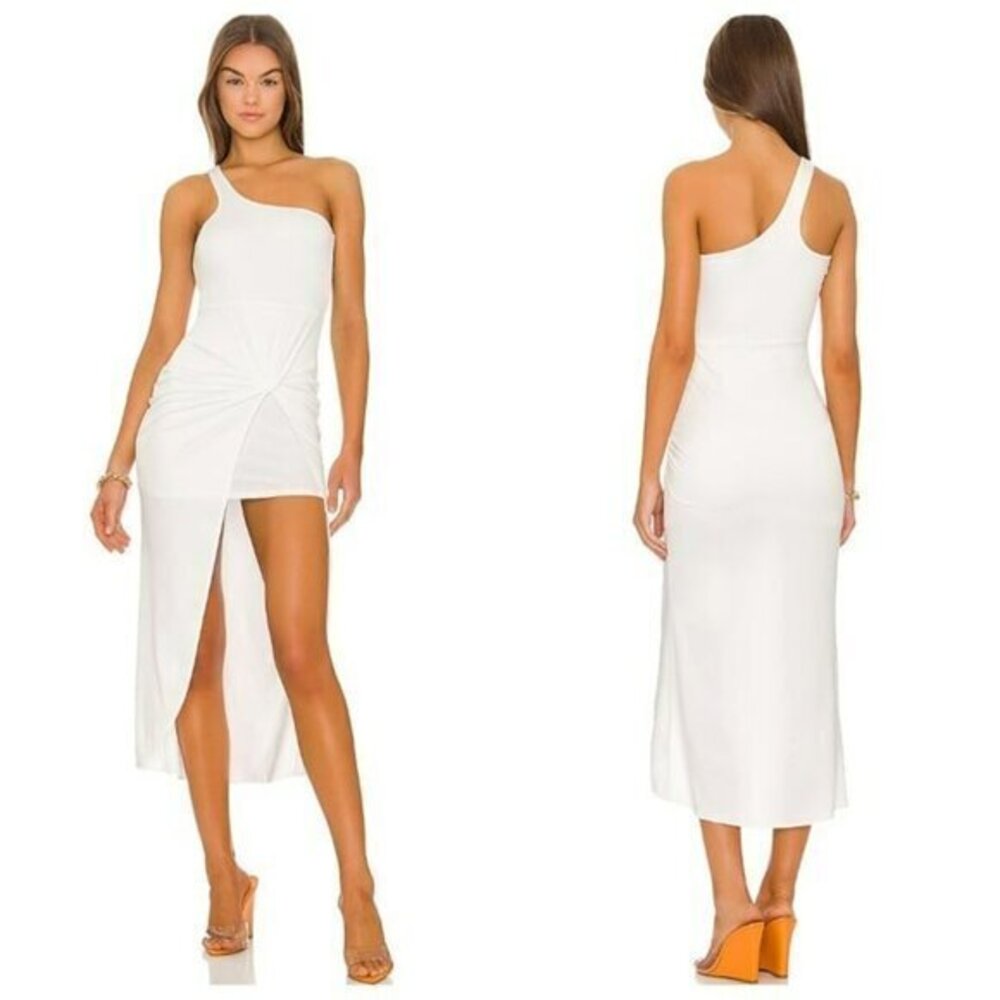 Superdown Marie One Shoulder Dress - White